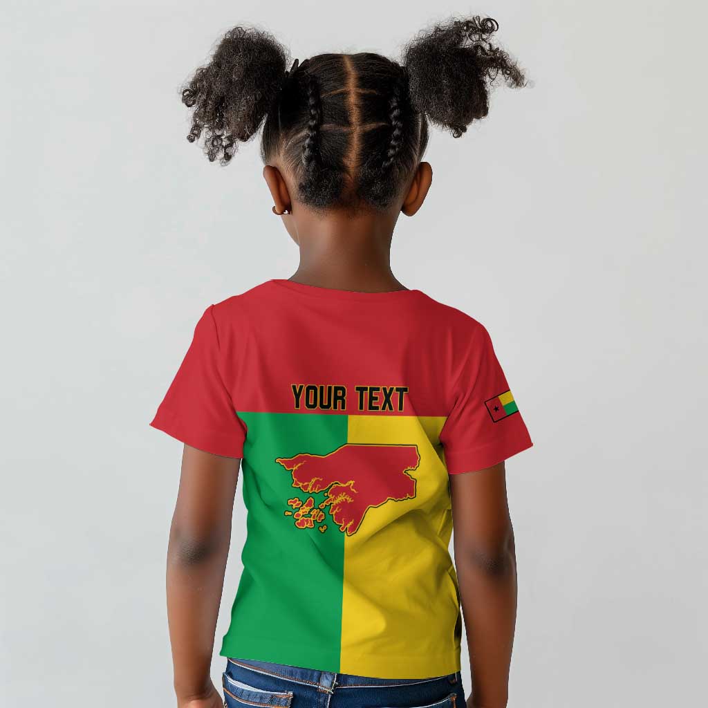 Personalized Guinea-Bissau Kid T shirt Basic Flag Style - African Pride
