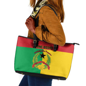Guinea-Bissau Leather Tote Bag Basic Flag Style - African Pride