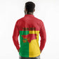 Personalized Guinea-Bissau Long Sleeve Polo Shirt Basic Flag Style - African Pride