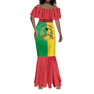Personalized Guinea-Bissau Mermaid Dress Basic Flag Style - African Pride
