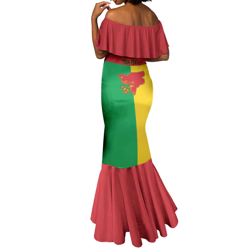 Personalized Guinea-Bissau Mermaid Dress Basic Flag Style - African Pride