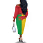 Personalized Guinea-Bissau Off The Shoulder Long Sleeve Dress Basic Flag Style - African Pride