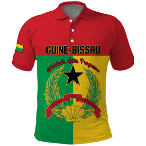 Personalized Guinea-Bissau Polo Shirt Basic Flag Style - African Pride
