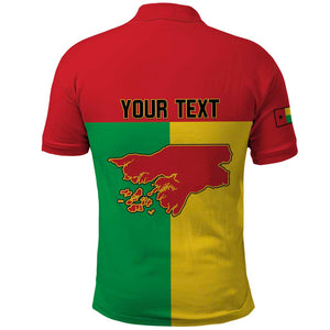 Personalized Guinea-Bissau Polo Shirt Basic Flag Style - African Pride