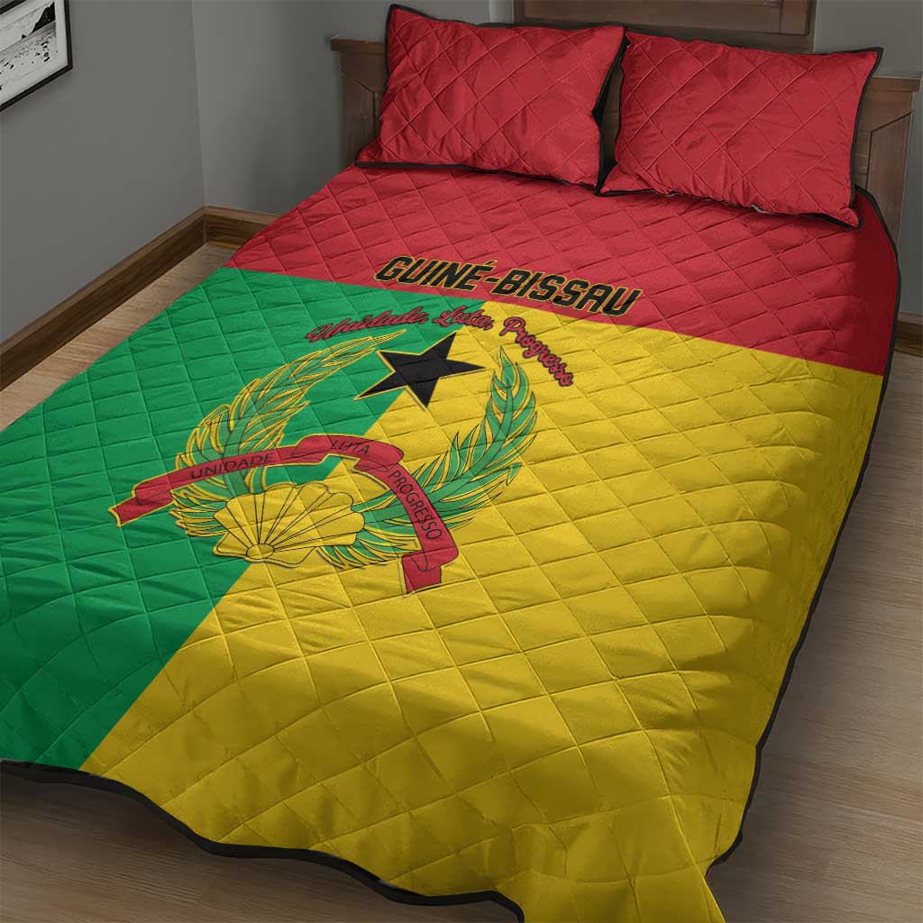 Guinea-Bissau Quilt Bed Set Basic Flag Style - African Pride