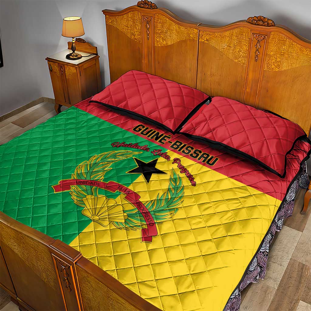 Guinea-Bissau Quilt Bed Set Basic Flag Style - African Pride