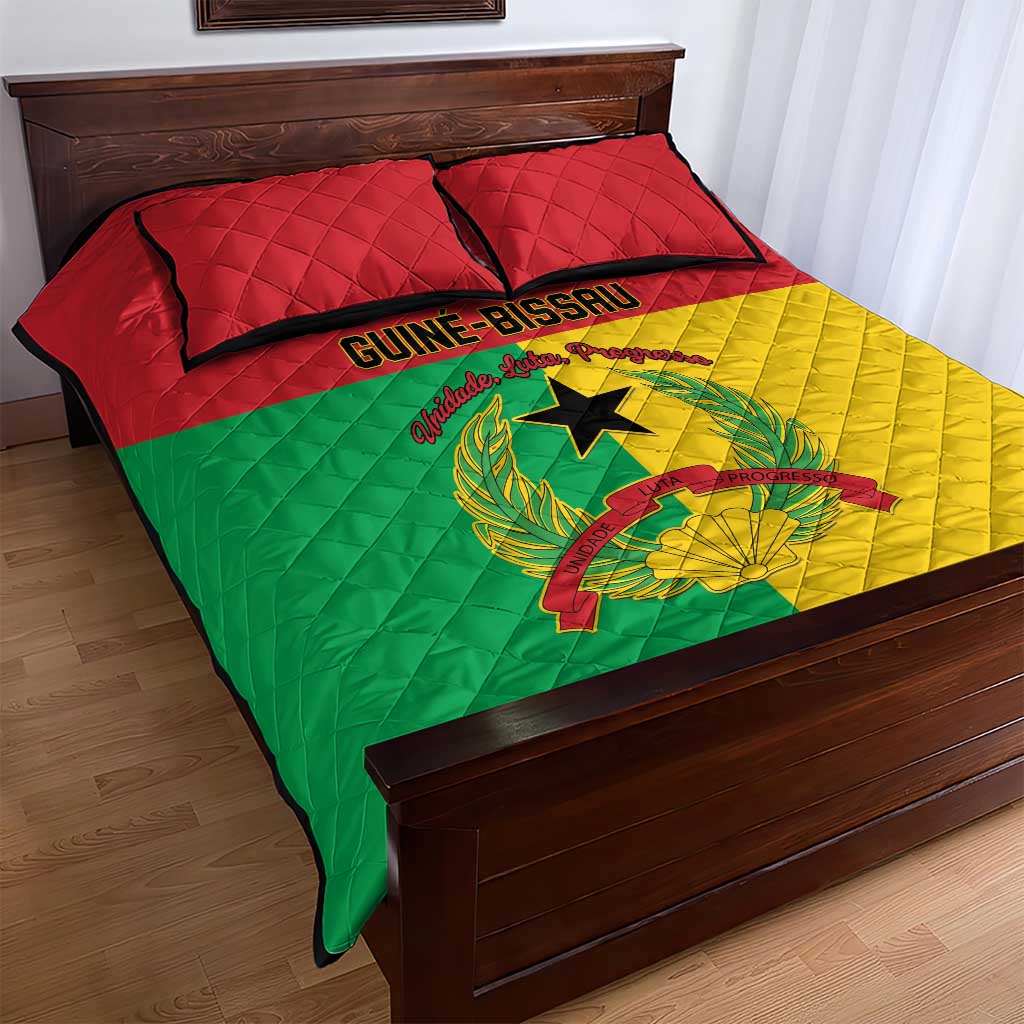 Guinea-Bissau Quilt Bed Set Basic Flag Style - African Pride