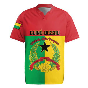 Personalized Guinea-Bissau Rugby Jersey Basic Flag Style - African Pride