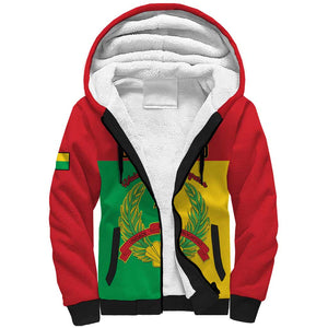 Personalized Guinea-Bissau Sherpa Hoodie Basic Flag Style - African Pride