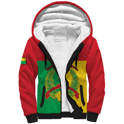 Personalized Guinea-Bissau Sherpa Hoodie Basic Flag Style - African Pride