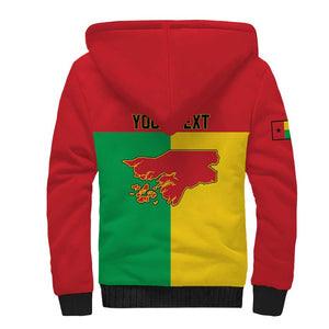 Personalized Guinea-Bissau Sherpa Hoodie Basic Flag Style - African Pride