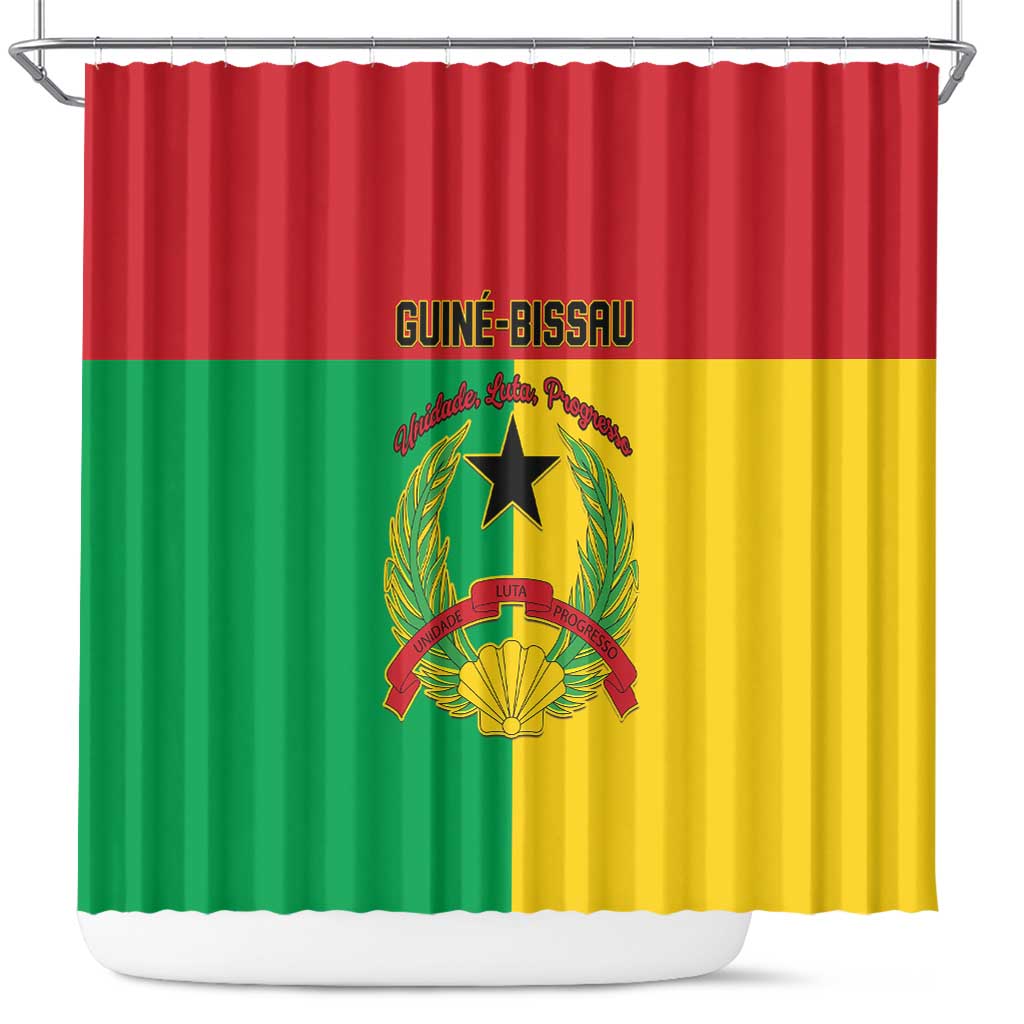 Guinea-Bissau Shower Curtain Basic Flag Style - African Pride