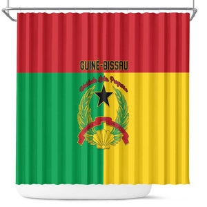 Guinea-Bissau Shower Curtain Basic Flag Style - African Pride