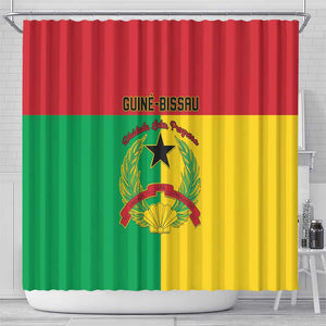 Guinea-Bissau Shower Curtain Basic Flag Style - African Pride