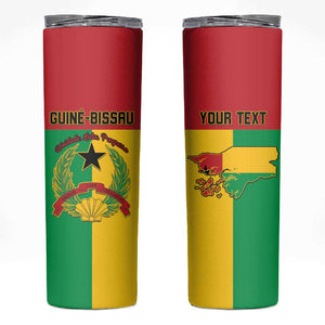 Personalized Guinea-Bissau Skinny Tumbler Basic Flag Style - African Pride