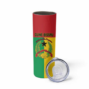 Personalized Guinea-Bissau Skinny Tumbler Basic Flag Style - African Pride