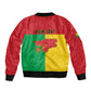 Personalized Guinea-Bissau Sleeve Zip Bomber Jacket Basic Flag Style - African Pride