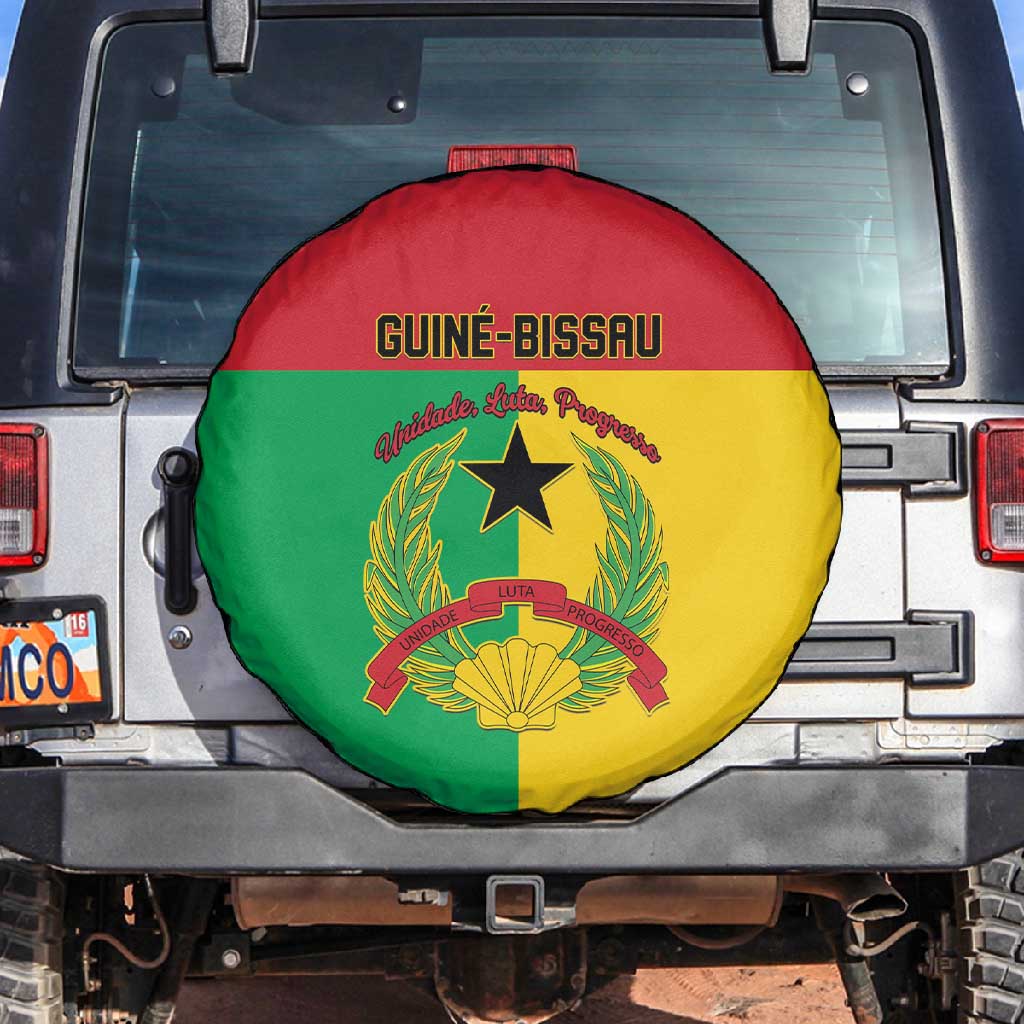 Guinea-Bissau Spare Tire Cover Basic Flag Style - African Pride