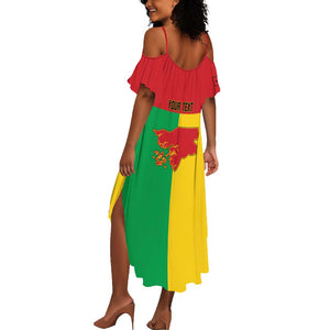 Personalized Guinea-Bissau Summer Maxi Dress Basic Flag Style - African Pride