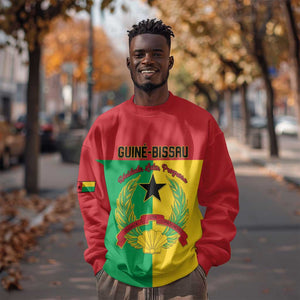 Personalized Guinea-Bissau Sweatshirt Basic Flag Style - African Pride