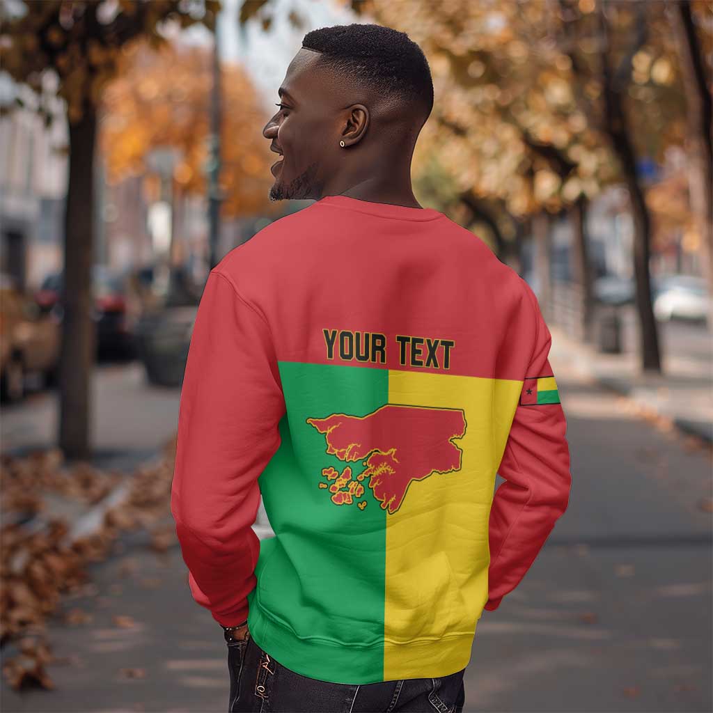 Personalized Guinea-Bissau Sweatshirt Basic Flag Style - African Pride