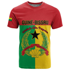 Personalized Guinea-Bissau T shirt Basic Flag Style - African Pride