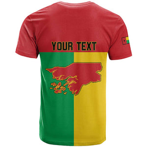 Personalized Guinea-Bissau T shirt Basic Flag Style - African Pride