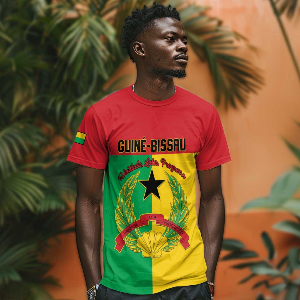 Personalized Guinea-Bissau T shirt Basic Flag Style - African Pride