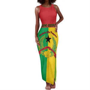 Personalized Guinea-Bissau Tank Maxi Dress Basic Flag Style - African Pride