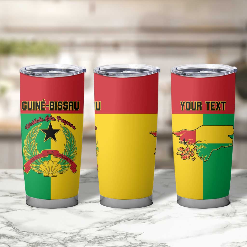 Personalized Guinea-Bissau Tumbler Cup Basic Flag Style - African Pride