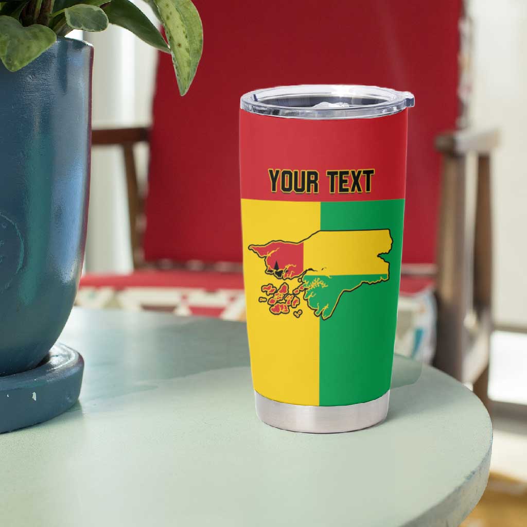 Personalized Guinea-Bissau Tumbler Cup Basic Flag Style - African Pride