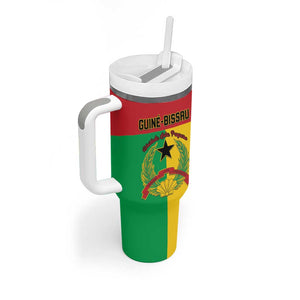 Personalized Guinea-Bissau Tumbler With Handle Basic Flag Style - African Pride