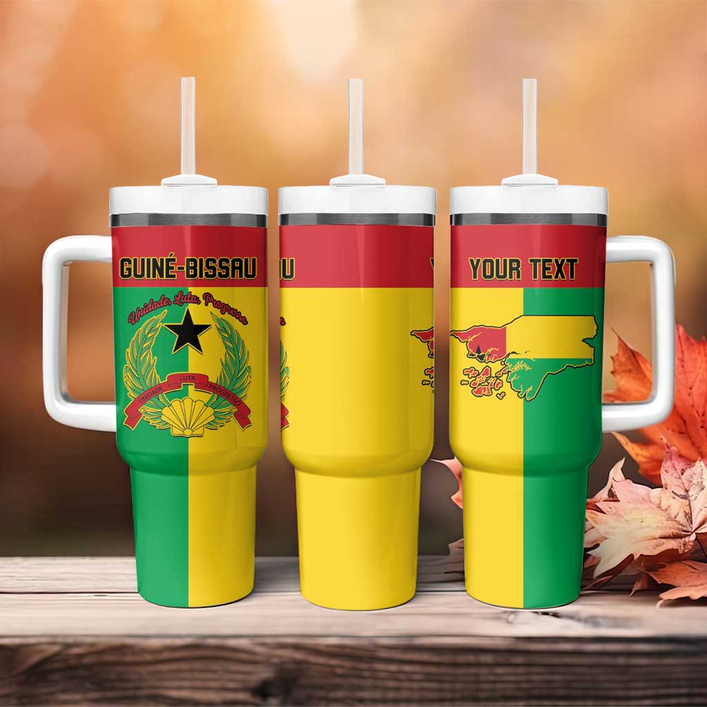 Personalized Guinea-Bissau Tumbler With Handle Basic Flag Style - African Pride