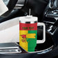 Personalized Guinea-Bissau Tumbler With Handle Basic Flag Style - African Pride