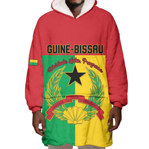 Personalized Guinea-Bissau Wearable Blanket Hoodie Basic Flag Style - African Pride