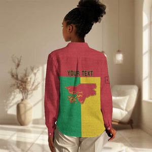 Personalized Guinea-Bissau Women Casual Shirt Basic Flag Style - African Pride