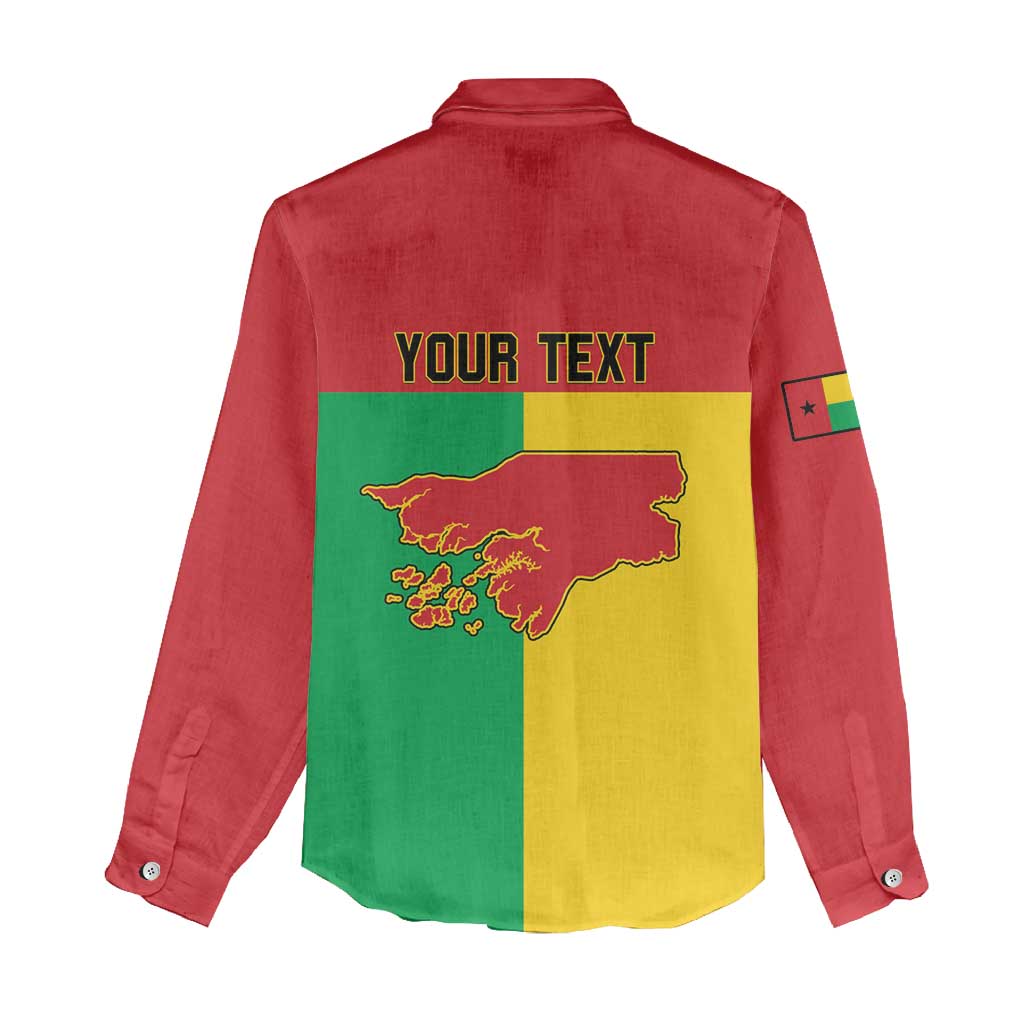 Personalized Guinea-Bissau Women Casual Shirt Basic Flag Style - African Pride