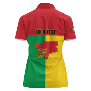 Personalized Guinea-Bissau Women Polo Shirt Basic Flag Style - African Pride