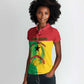 Personalized Guinea-Bissau Women Polo Shirt Basic Flag Style - African Pride