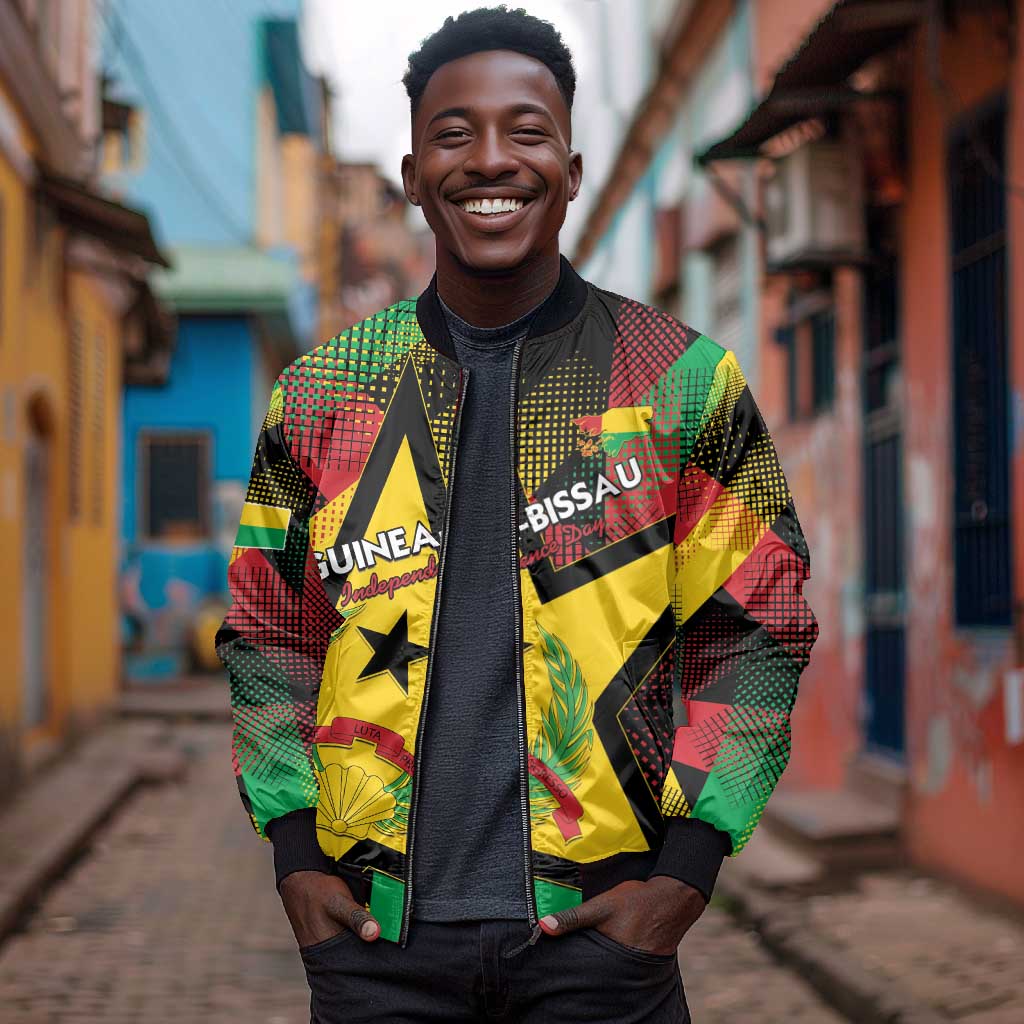 Personalized Happy Guinea-Bissau Bomber Jacket Independence Day - African Pride