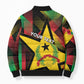 Personalized Guinea-Bissau Independence Day Bomber Puffer Jacket Coat Of Arms With Map