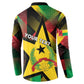 Personalized Guinea-Bissau Independence Day Button Sweatshirt Coat Of Arms With Map