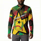 Personalized Guinea-Bissau Independence Day Button Sweatshirt Coat Of Arms With Map