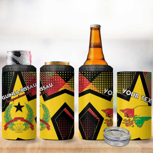 Personalized Happy Guinea-Bissau 4 in 1 Can Cooler Tumbler Independence Day - African Pride