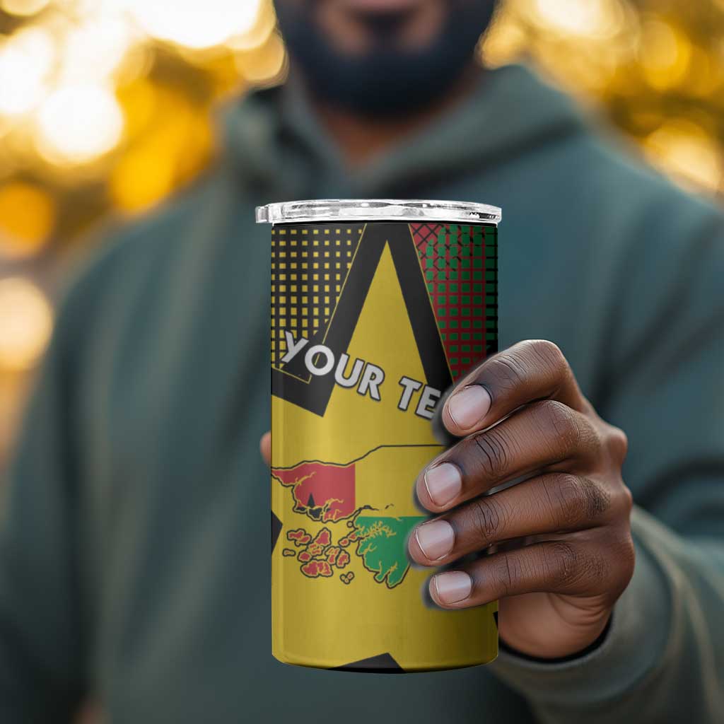 Personalized Happy Guinea-Bissau 4 in 1 Can Cooler Tumbler Independence Day - African Pride