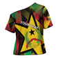 Personalized Guinea-Bissau Independence Day Cross Shoulder Shirt Coat Of Arms With Map