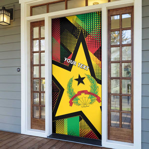 Personalized Guinea-Bissau Independence Day Door Cover Coat Of Arms With Map
