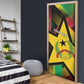 Personalized Guinea-Bissau Independence Day Door Cover Coat Of Arms With Map