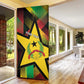 Personalized Guinea-Bissau Independence Day Door Cover Coat Of Arms With Map