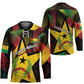 Personalized Guinea-Bissau Independence Day Hockey Jersey Coat Of Arms With Map